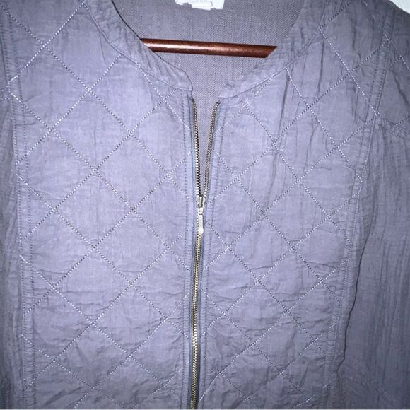 Women's J. Jill 100% Cotton Navy Blue Quilted Jacket - Picture 5 of 7